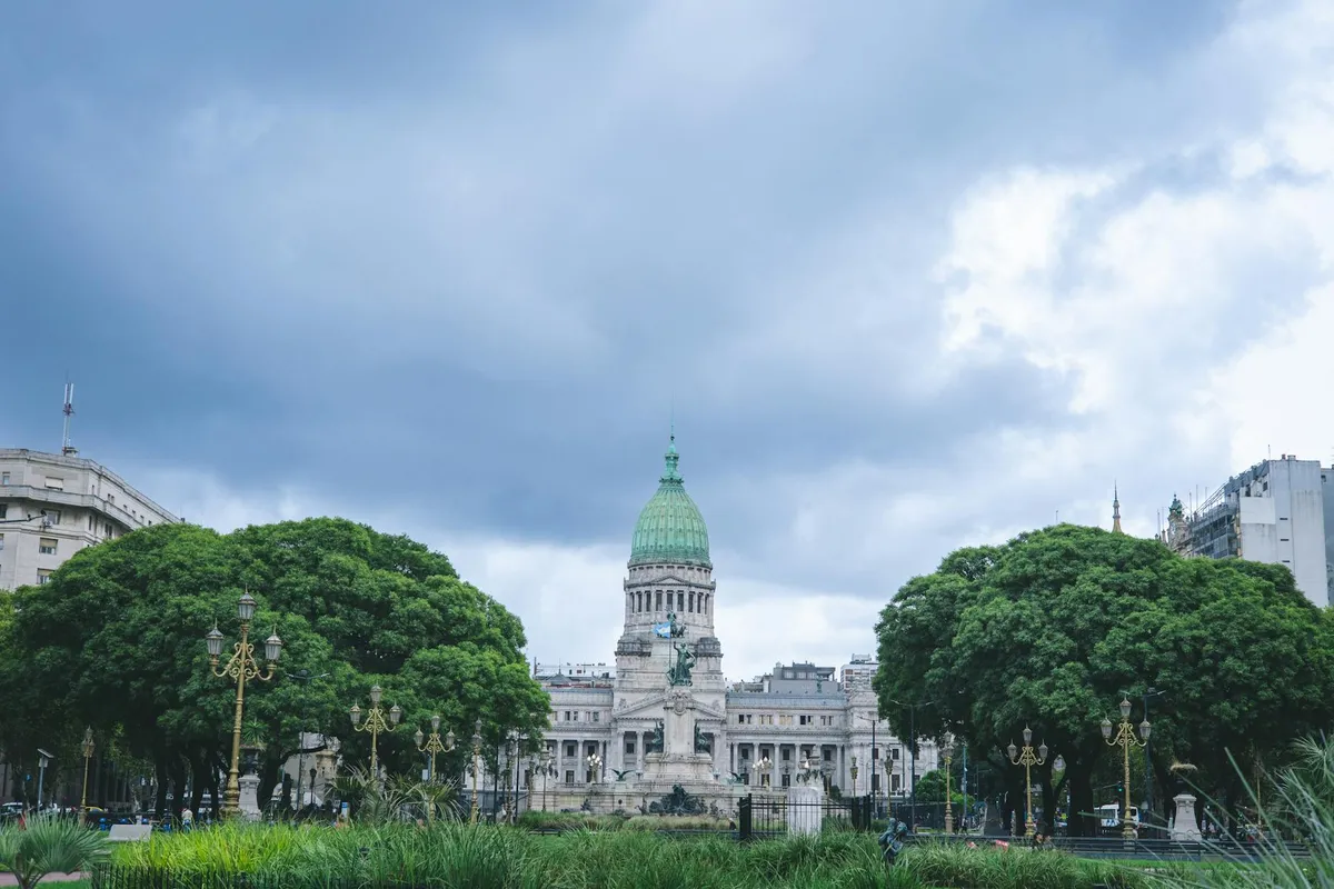 A Philippine legislative building exterior in Manila